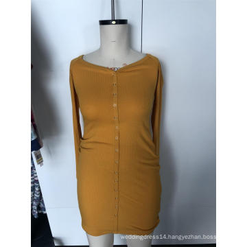 Knit sheath dress with long sleeves